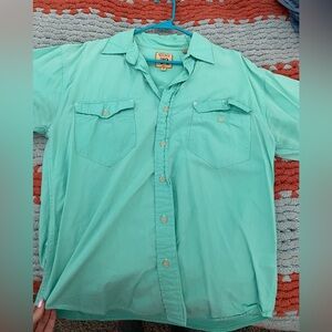 Men's Turquoise Button Down Shirt